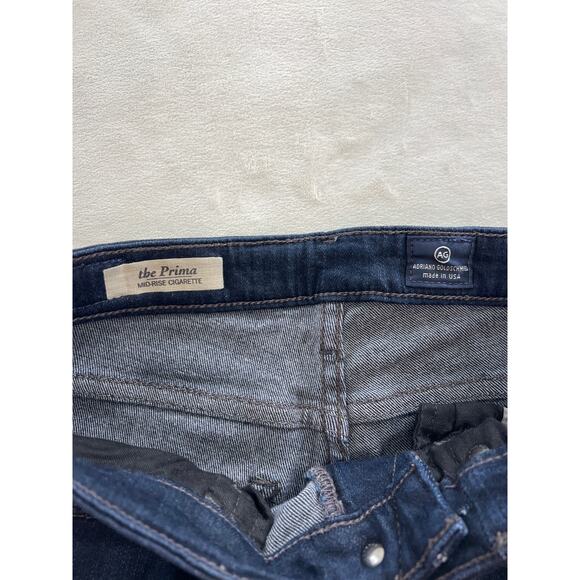 AG Jeans The Prima Mid Rise Cigarette Leg Dark Blue Wash Capsule - Picture 5 of 8